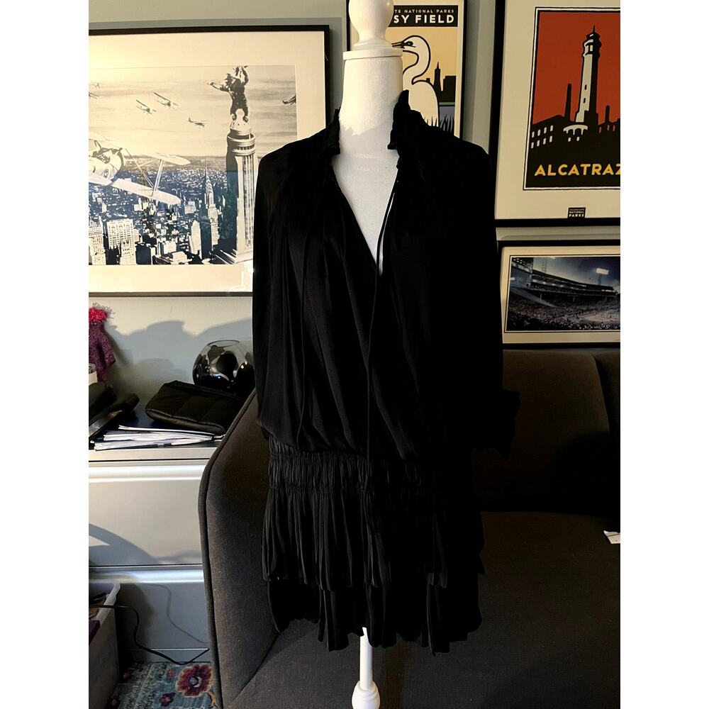 Azoe Beautiful Midnight Blue Ruffle Dress M